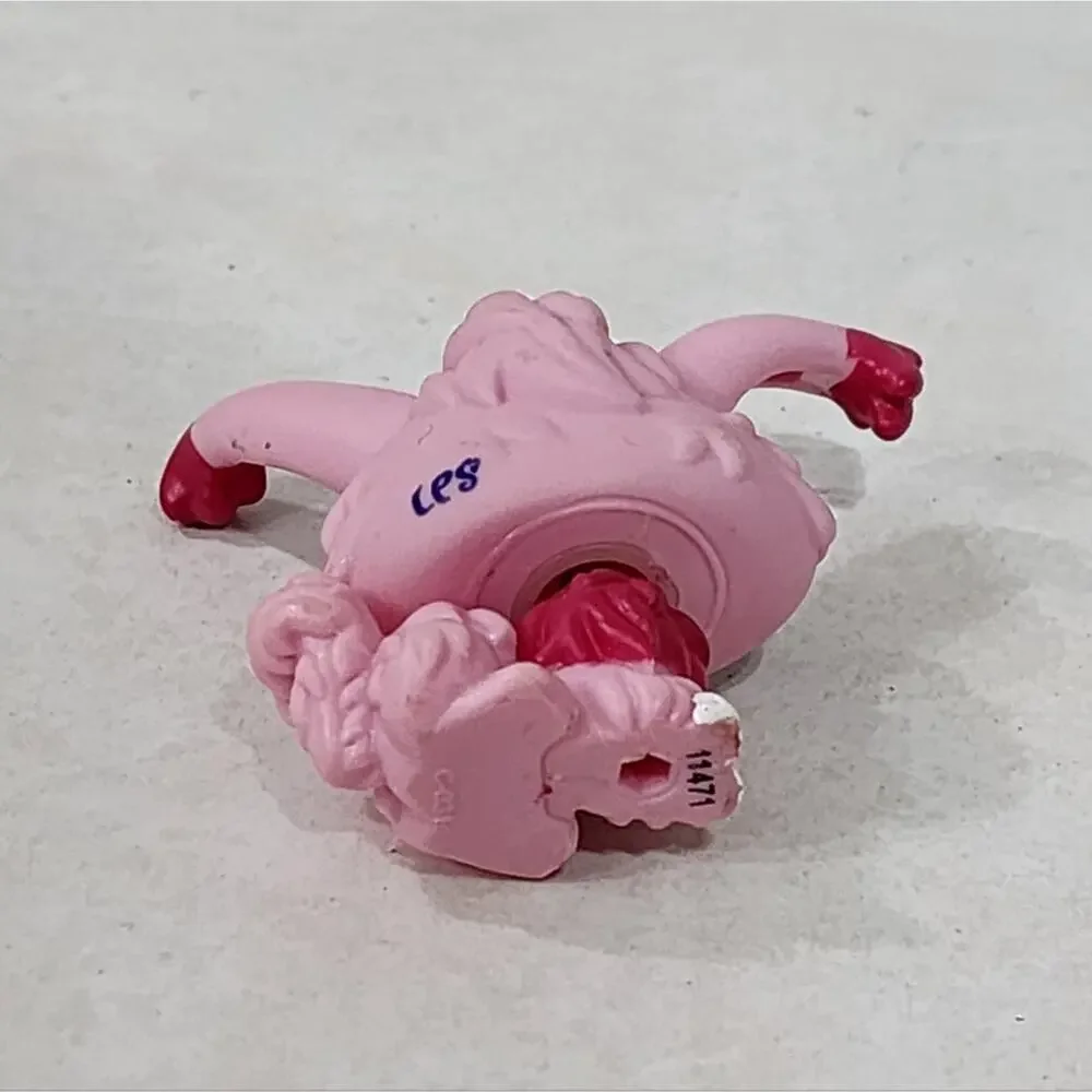 LPS Littlest Pet Shop‎ # 2132 Pink Striped Angora Bunny Rabbit W Blue Eyes